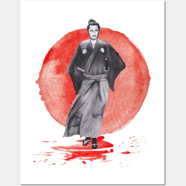 Yojimbo - Toshiro Mifune Wall Art by sampalisdesign